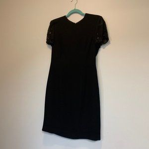 Donna Morgan Black Sequinned Sheath 10P